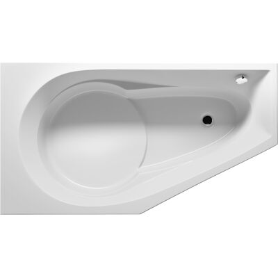 Riho Yukon Eck-Badewanne - 160x90cm, Weiß, 1-Sitzer, Rechts Riho Yukon Eck-Badewanne - 160x90cm, Weiß, 1-Sitzer, Rechts
