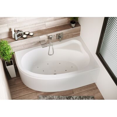 RIHO Lyra Eck-Badewanne - Hydromassage, Air-System, 2 Personen RIHO Lyra Eck-Badewanne - Hydromassage, Air-System, 2 Personen