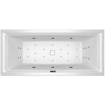 Riho Rechteckbadewanne mit Bliss-System - 2 Sitze - Weiß Riho Rechteckbadewanne mit Bliss-System - 2 Sitze - Weiß