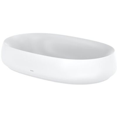 TOTO CE Aufsatzwaschtisch, ohne Hahnloch, mit Überlauf, rund, 600x380mm, Cefiontect, aus Galalato, PJS05WEE#MW TOTO CE Aufsatzwaschtisch, ohne Hahnloch, mit Überlauf, rund, 600x380mm, Cefiontect, aus Galalato, PJS05WEE#MW