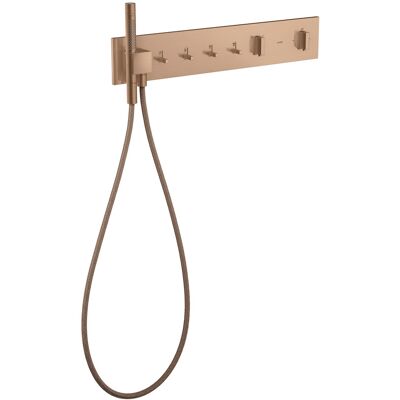 Hansgrohe - AXOR ShowerComposition Thermostatmodul 610/110 Select - Brushed Red Gold - 4 outlets - Thermostatmodul Hansgrohe - AXOR ShowerComposition Thermostatmodul 610/110 Select - Brushed Red Gold - 4 outlets - Thermostatmodul