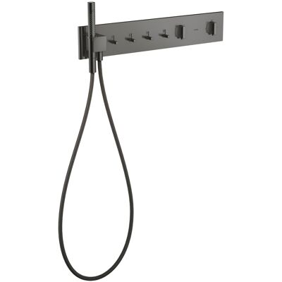Hansgrohe AXOR Duschthermostatmodul - Wandmontage, 4 Verbraucher, Schwarzchrom Hansgrohe AXOR Duschthermostatmodul - Wandmontage, 4 Verbraucher, Schwarzchrom
