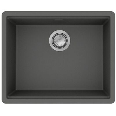 Hansgrohe S53 SilicaTec Einbauspüle - 500x400mm, Steingrau, Manuelle Ablaufgarnitur Hansgrohe S53 SilicaTec Einbauspüle - 500x400mm, Steingrau, Manuelle Ablaufgarnitur
