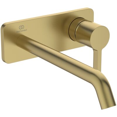 Ideal Standard Wand-Waschtischarmatur JOY - 225 mm, gebürstet Gold, 2er Kit Ideal Standard Wand-Waschtischarmatur JOY - 225 mm, gebürstet Gold, 2er Kit