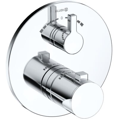 Kludi NOVA FONTE Thermostat - Keramik-Absperrventil - 38°C Sperre - 28 l/min Wanne - 24 l/min Dusche - chrom Kludi NOVA FONTE Thermostat - Keramik-Absperrventil - 38°C Sperre - 28 l/min Wanne - 24 l/min Dusche - chrom