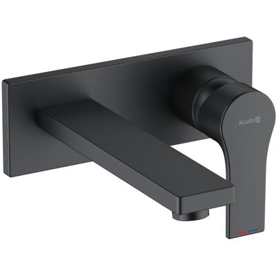 Kludi ZENTA SL Wandmontagearmatur - 2-Loch, 180 mm Ausladung, Mattschwarz Kludi ZENTA SL Wandmontagearmatur - 2-Loch, 180 mm Ausladung, Mattschwarz