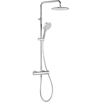 KLUDI FRESHLINE Thermostat Dual Shower System, höhenverstellbare und schwenkbare Kopfbrause, chrom, 6709205-00 KLUDI FRESHLINE Thermostat Dual Shower System, höhenverstellbare und schwenkbare Kopfbrause, chrom, 6709205-00