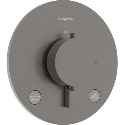 Hansgrohe Ecostat Comfort S Thermostat - Brushed Black Chrome - Unterputz-Dualfunktion Hansgrohe Ecostat Comfort S Thermostat - Brushed Black Chrome - Unterputz-Dualfunktion