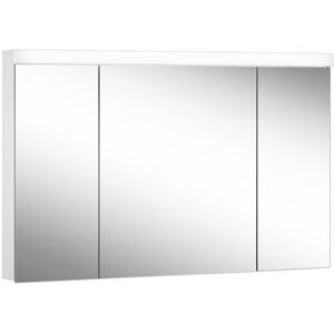 W. Schneider GmbH Schneider LOWLINE Basic LED Lichtspiegelschrank, 3 Doppelspiegeltüren, 120x74,8x13,5cm, 171.321., Ausführung: EU-Norm/Korpus weiss/3000K