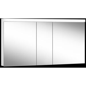 W. Schneider GmbH Schneider LOWLINE Basic LED Lichtspiegelschrank, 3 Doppelspiegeltüren, 150x74,8x13,5cm, 171.350., Ausführung: EU-Norm/Korpus weiss/3000K