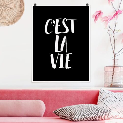 Poster Spruch - Hochformat C'EST LA VIE