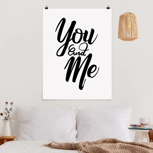 Poster Spruch - Hochformat You and me