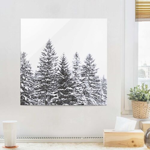 Glasbild Dunkle Winterlandschaft