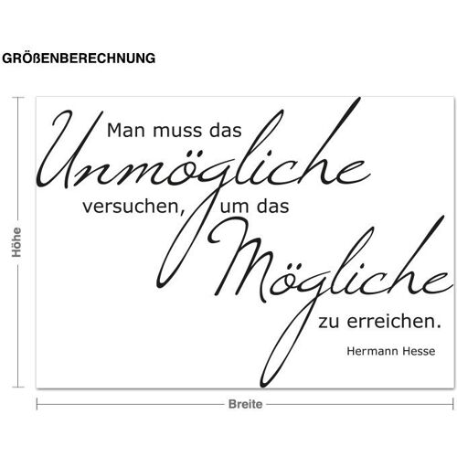 Wandtattoo Spruch Das Unmögliche