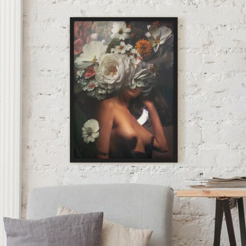 Bild mit Rahmen Erotische Blumen