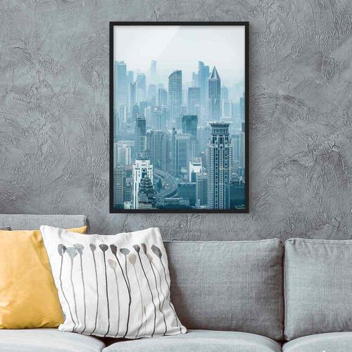 Bild mit Rahmen Kühles Shanghai