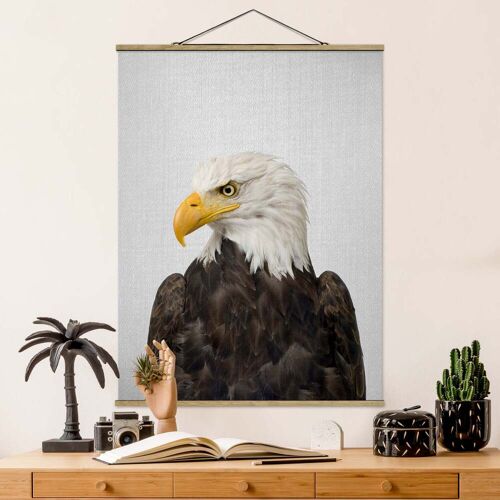 Stoffbild mit Posterleisten Seeadler Sokrates