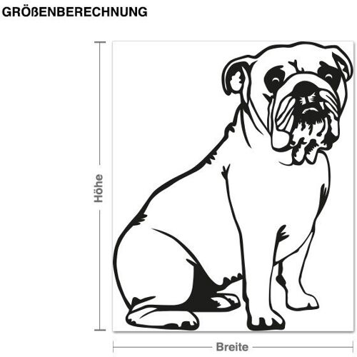 Wandtattoo Tiere Englische Bulldogge