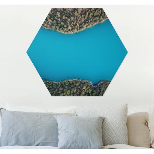 Hexagon-Forexbild Luftbild - Tiefblauer See