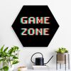 Hexagon-Holzbild Videospiel Gamezone