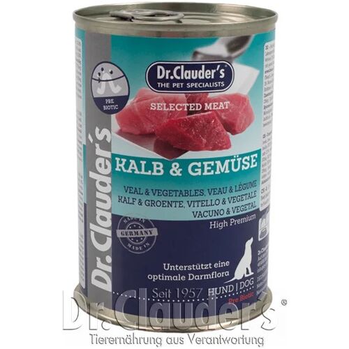 Dr Clauder's Dr Clauders Selected Meat Kalb & Gemüse 6 x 400 Gramm Hundenassfutter