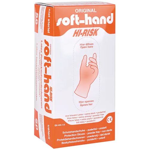 Soft-Hand Untersuchungshandschuhe Hi-Risk, Gr. L, Latex, Puderfrei, 50 St.