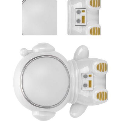 JUTE Kreative Led-astronauten-nachtlampe, Sieben Wechselnde Farben, Nachttischlampe, Schreibtischlampe Für Studenten, Astronautenmotiv – Weiß JUTE Kreative Led-astronauten-nachtlampe, Sieben Wechselnde Farben, Nachttischlampe, Schreibtischlampe Für Studenten, Astronautenmotiv – Weiß