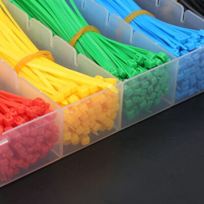 JUTE Kabelbinder Aus Nylon, Verpackt In Schachteln À 900 Stück, In 6 Verschiedenen Farben JUTE Kabelbinder Aus Nylon, Verpackt In Schachteln À 900 Stück, In 6 Verschiedenen Farben