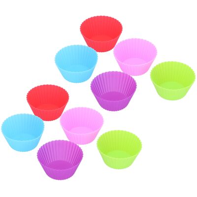HEAT 10 Wiederverwendbare Silikon-muffinformen, Lebensmittelecht, Cupcake-formen Für Selbstgebackene Leckereien HEAT 10 Wiederverwendbare Silikon-muffinformen, Lebensmittelecht, Cupcake-formen Für Selbstgebackene Leckereien