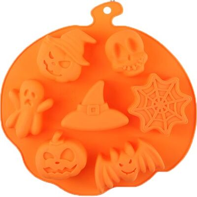 OEM 1 Eiswürfelform, Gruselige Halloween-motive, Lebensmittelechtes Silikon, Für Süßigkeiten, Schokolade, Partys, Zuhause OEM 1 Eiswürfelform, Gruselige Halloween-motive, Lebensmittelechtes Silikon, Für Süßigkeiten, Schokolade, Partys, Zuhause