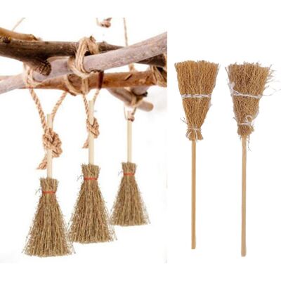 JUTE Set Mit 20 Mini-seilbesen Aus Weißem Seil, Hexenbesen, Diy-deko-zubehör, Dekorative Hexenanhänger Für Eine Festliche Atmosphäre JUTE Set Mit 20 Mini-seilbesen Aus Weißem Seil, Hexenbesen, Diy-deko-zubehör, Dekorative Hexenanhänger Für Eine Festliche Atmosphäre