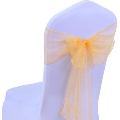 OEM 25-teiliges Set Organza-schleifen Für Stuhlhussen, Ideal Für Hochzeiten, Partys, Geburtstage Und Andere Festliche Anlässe (17 X 275 Cm, 22 Farben, Stuhlhussen Nicht Enthalten) – Gold OEM 25-teiliges Set Organza-schleifen Für Stuhlhussen, Ideal Für Hochzeiten, Partys, Geburtstage Und Andere Festliche Anlässe (17 X 275 Cm, 22 Farben, Stuhlhussen Nicht Enthalten) – Gold