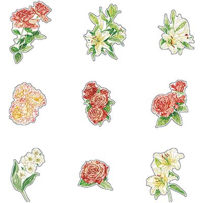 JUTE Infeelmepet Sticker-set, Serie „grüner Inselgarten“, Dekorative Blumensticker Für Diy-journaling, 15 Blatt, Hibiskus JUTE Infeelmepet Sticker-set, Serie „grüner Inselgarten“, Dekorative Blumensticker Für Diy-journaling, 15 Blatt, Hibiskus