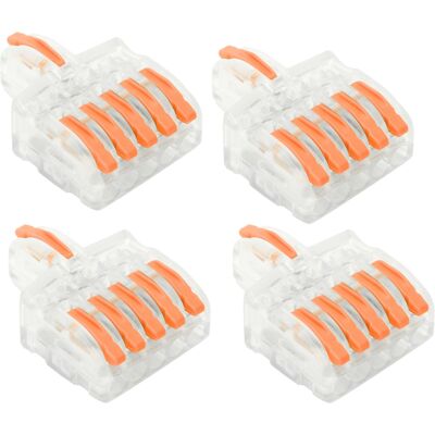 HEAT 20 Stück Schnellverbinder Für Drähte, Spl-klemmenblock, T-förmiger Kupferleiter-leitungsteiler 5 In 1 (orange) HEAT 20 Stück Schnellverbinder Für Drähte, Spl-klemmenblock, T-förmiger Kupferleiter-leitungsteiler 5 In 1 (orange)