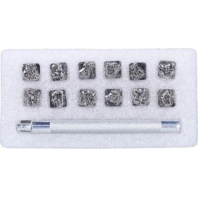 12 Tierstempel Zum Prägen Von Leder, Diy-markierungswerkzeuge, Modedesign, Sauberes Finish 12 Tierstempel Zum Prägen Von Leder, Diy-markierungswerkzeuge, Modedesign, Sauberes Finish