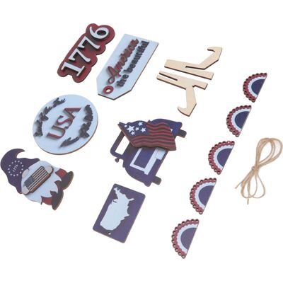 HEAT Holzdekoration Zum Unabhängigkeitstag: Robustes Patriotisches Tablett Mit Leuchtenden Farben Und Schönem Design, Typ 5. HEAT Holzdekoration Zum Unabhängigkeitstag: Robustes Patriotisches Tablett Mit Leuchtenden Farben Und Schönem Design, Typ 5.