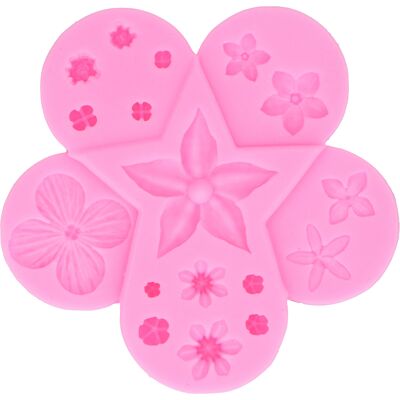 HEAT Schokoladenform Aus Silikon In Blumen- Und Blattform, Diy-gebäckwerkzeug Für Fondant Und Kuchen, Rosa, Wiederverwendbare Küchenform. HEAT Schokoladenform Aus Silikon In Blumen- Und Blattform, Diy-gebäckwerkzeug Für Fondant Und Kuchen, Rosa, Wiederverwendbare Küchenform.