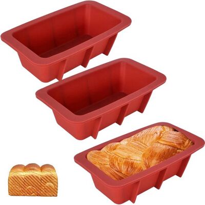 OEM Silikon-mini-brotbackformen – Antihaftbeschichtet – 3 Stück – Rot – 12 Cm OEM Silikon-mini-brotbackformen – Antihaftbeschichtet – 3 Stück – Rot – 12 Cm