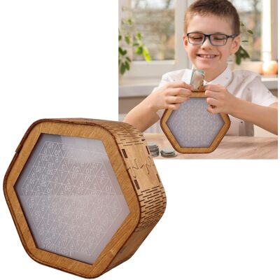 JUTE Kreatives Sparschwein Aus Holz Mit Zahlen, Sparschwein Für Kinder Und Erwachsene, Dekoratives Sparschwein. JUTE Kreatives Sparschwein Aus Holz Mit Zahlen, Sparschwein Für Kinder Und Erwachsene, Dekoratives Sparschwein.