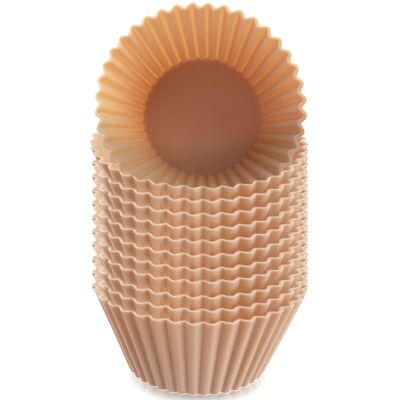 OEM Beige Silikon-muffinförmchen, 5,5 Cm, 12 Stück. OEM Beige Silikon-muffinförmchen, 5,5 Cm, 12 Stück.