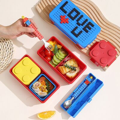 JUTE Kreative Diy-bento-box, Lunchbox, Picknickbox, Salatbox Für Kinder, Obstbox, Blauer Deckel JUTE Kreative Diy-bento-box, Lunchbox, Picknickbox, Salatbox Für Kinder, Obstbox, Blauer Deckel