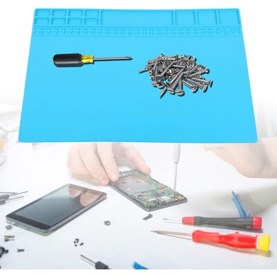 JUTE Hochtemperaturbeständige Und Wärmeisolierende Magnetische Silikonmatte, Rutschfeste Silikon-tischmatte, 405 X 305 X 8 Mm, Hellblau. JUTE Hochtemperaturbeständige Und Wärmeisolierende Magnetische Silikonmatte, Rutschfeste Silikon-tischmatte, 405 X 305 X 8 Mm, Hellblau.