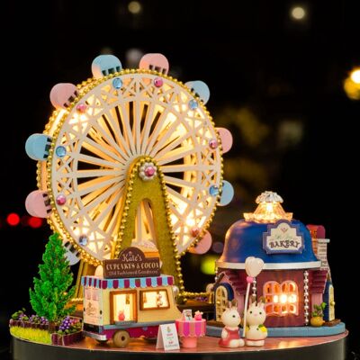 HEAT Diy-miniaturhaus-bausatz Mit Led-beleuchtung, Heimdekoration, Weihnachtsgeschenk, Kreatives Bastelset HEAT Diy-miniaturhaus-bausatz Mit Led-beleuchtung, Heimdekoration, Weihnachtsgeschenk, Kreatives Bastelset
