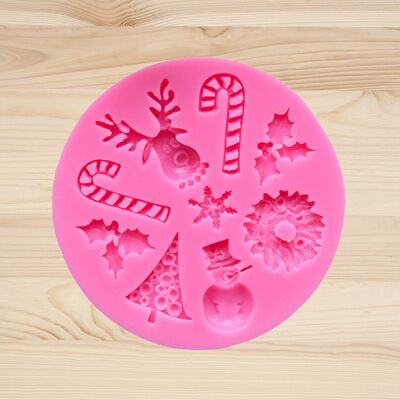 HEAT Diy-weihnachts-silikonform Mit Verschiedenen Dekorationen Für Fondanttorten, Schokoladengebäckform (18) HEAT Diy-weihnachts-silikonform Mit Verschiedenen Dekorationen Für Fondanttorten, Schokoladengebäckform (18)