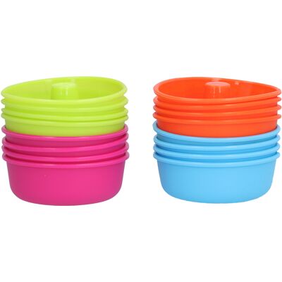 HEAT 16-teiliges Donut-formen-set, Leuchtende Farben, Wiederverwendbar, Leicht Zu Reinigen, Zuverlässige Backförmchen Für Gebäck Und Puddings HEAT 16-teiliges Donut-formen-set, Leuchtende Farben, Wiederverwendbar, Leicht Zu Reinigen, Zuverlässige Backförmchen Für Gebäck Und Puddings