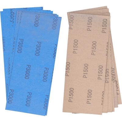 JUTE Set Bestehend Aus 90 Blatt Schleifpapier, Je 10 Blatt Pro Körnung (trocken Und Nass). JUTE Set Bestehend Aus 90 Blatt Schleifpapier, Je 10 Blatt Pro Körnung (trocken Und Nass).