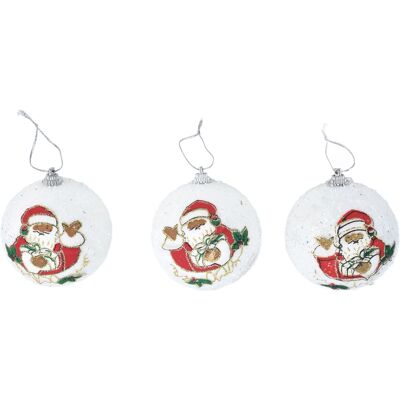 HEAT 3er-set Christbaumkugeln Aus Schaumstoff, Zum Aufhängen, Für Weihnachtsfeiern Und Andere Festliche Dekorationen, Weiß HEAT 3er-set Christbaumkugeln Aus Schaumstoff, Zum Aufhängen, Für Weihnachtsfeiern Und Andere Festliche Dekorationen, Weiß