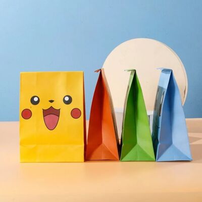 JUTE Set Mit 20 Bedruckten Papiertüten Mit Motiven Aus Der Zeichentrickserie Pokémon, Geschenktüten Aus Weißem Kraftpapier, Großes Fassungsvermögen, Flache Öffnung, Geschenkverpackung JUTE Set Mit 20 Bedruckten Papiertüten Mit Motiven Aus Der Zeichentrickserie Pokémon, Geschenktüten Aus Weißem Kraftpapier, Großes Fassungsvermögen, Flache Öffnung, Geschenkverpackung