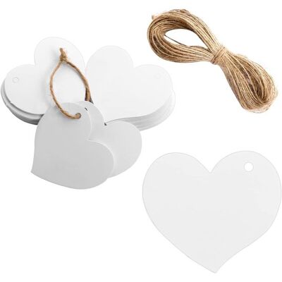 OEM Herzförmige Geschenkanhänger – 100 Stück, Weißes Kraftpapier Für Festliche Anlässe OEM Herzförmige Geschenkanhänger – 100 Stück, Weißes Kraftpapier Für Festliche Anlässe