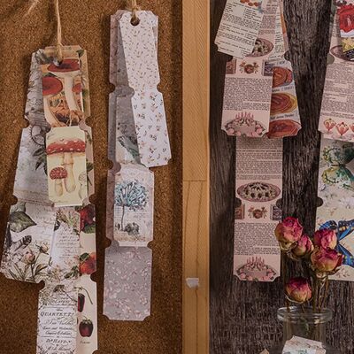 JUTE Momo Time Capsule Serie Retro Kreatives Diy Journal Dekor Sticker Pack - 36 Bögen Mit Blumen Und Grünen Blättern JUTE Momo Time Capsule Serie Retro Kreatives Diy Journal Dekor Sticker Pack - 36 Bögen Mit Blumen Und Grünen Blättern